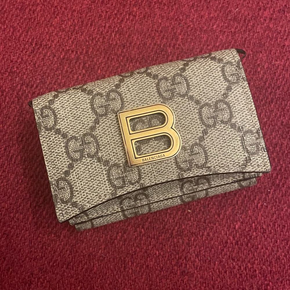 Gucci x Balenciaga hourglass trifold wallet